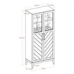 68 in. Birch Chevron Storage Cabinet by Welwick Designs -Deals Welwick Designs Store birch welwick designs accent cabinets hd8473 40 1000