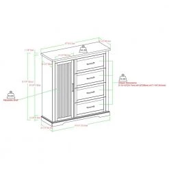 45 in. W. Birch Wood 4-Drawer and 1-Cabinet Transitional Wardrobe by Welwick Designs 11 45 in. W. Birch Wood 4-Drawer and 1-Cabinet Transitional Wardrobe by Welwick Designs -Deals Welwick Designs Store birch welwick designs armoires wardrobes hd8908 40 1000