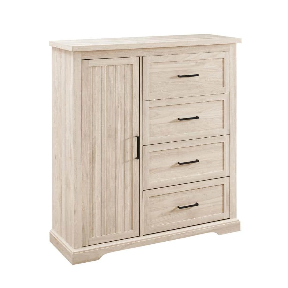 45 in. W. Birch Wood 4-Drawer and 1-Cabinet Transitional Wardrobe by Welwick Designs 7 45 in. W. Birch Wood 4-Drawer and 1-Cabinet Transitional Wardrobe by Welwick Designs - Image 7