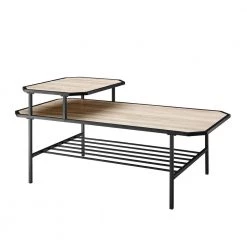 44 in. Birch Wood and Metal Tiered Coffee Table with Chamfered Corners by Welwick Designs 13 44 in. Birch Wood and Metal Tiered Coffee Table with Chamfered Corners by Welwick Designs -Deals Welwick Designs Store birch welwick designs coffee tables hd8790 66 1000