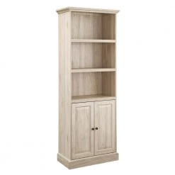Birch Wood Transitional Hutch Shelf with 2-Beveled Doors by Welwick Designs -Deals Welwick Designs Store birch welwick designs computer desks hd9086 66 1000