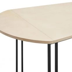 71 in. Birch Wood and Metal Modern Double Drop Leaf Dining Table by Welwick Designs -Deals Welwick Designs Store birch welwick designs kitchen dining tables hd8847 c3 1000