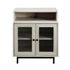 Birch Wood and Fluted Glass 2-Door Nightstand with Mountable USB Port by Welwick Designs 14 Birch Wood and Fluted Glass 2-Door Nightstand with Mountable USB Port by Welwick Designs -Deals Welwick Designs Store birch welwick designs nightstands hd8770 c3 1000