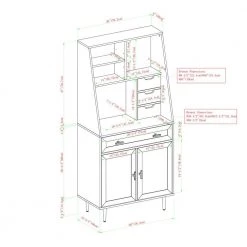 64 in. Rectangular Birch 4 Drawer Secretary Desks with Keyboard Tray by Welwick Designs -Deals Welwick Designs Store birch welwick designs secretary desks hd8358 40 1000