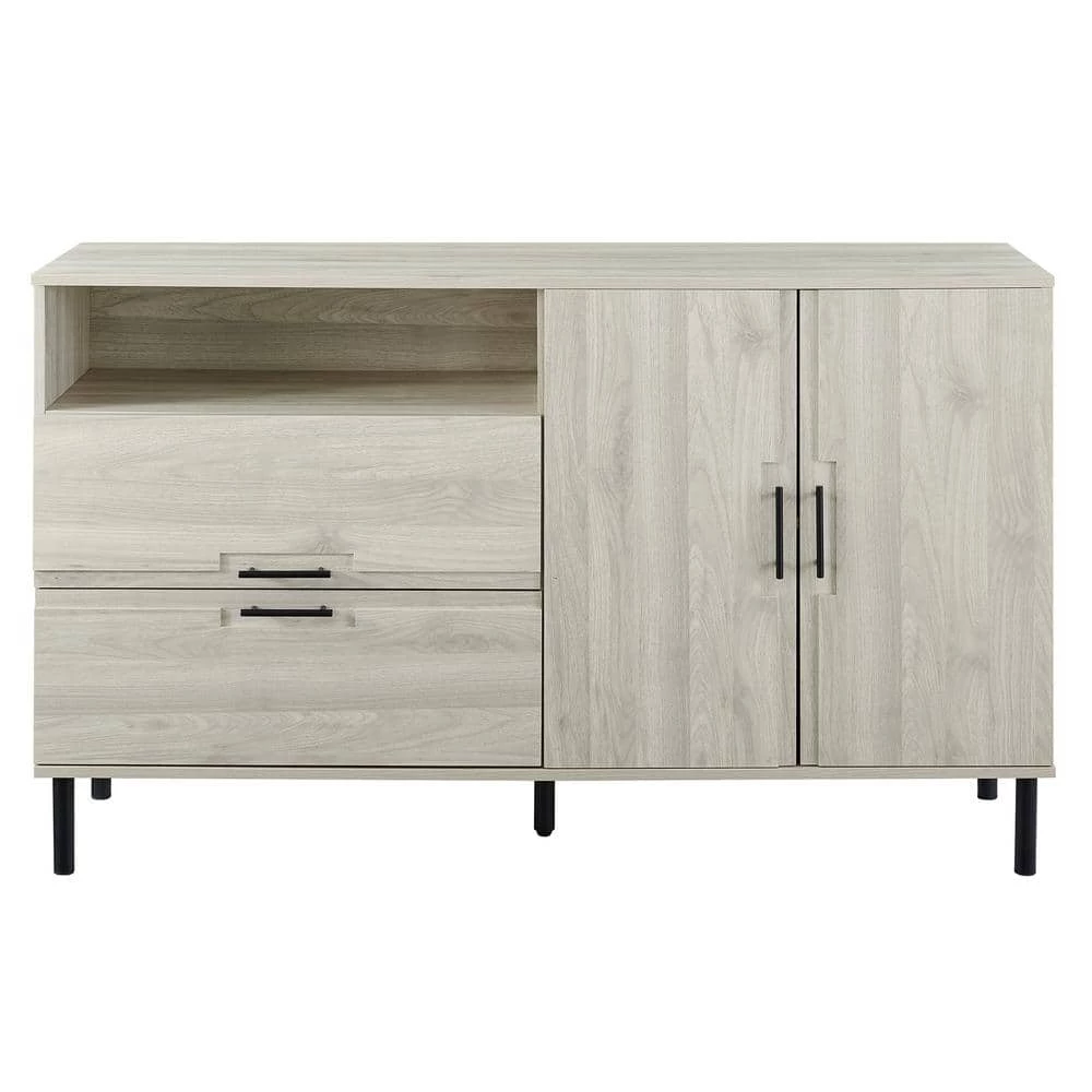 56" Modern Detailed Door Frame Sideboard - Birch by Welwick Designs 7 56" Modern Detailed Door Frame Sideboard - Birch by Welwick Designs - Image 7