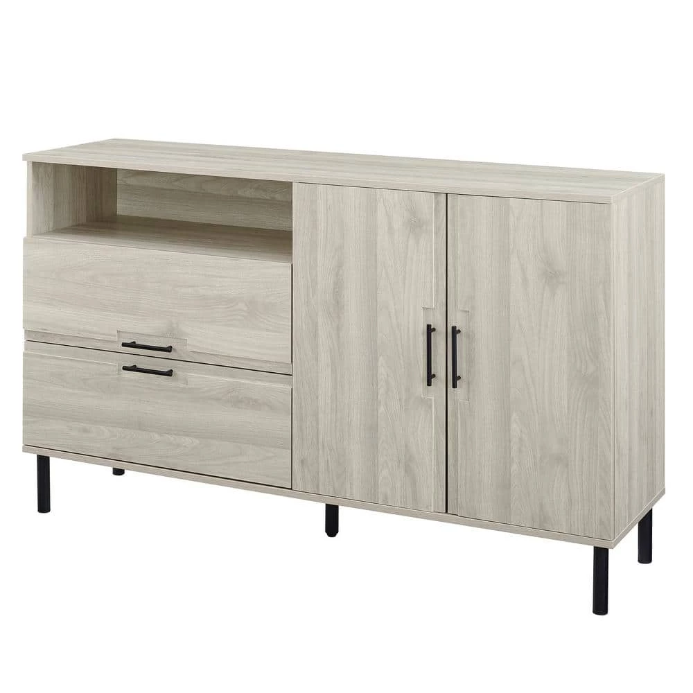 56" Modern Detailed Door Frame Sideboard - Birch by Welwick Designs 4 56" Modern Detailed Door Frame Sideboard - Birch by Welwick Designs - Image 4
