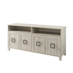 58 in. Birch Wood TV Stand with Storage Doors (Max tv size 65 in.) by Welwick Designs -Deals Welwick Designs Store birch welwick designs tv stands hd8384 c3 1000
