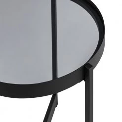Smoked Glass/Black Metal Minimalist Tray-Top Side Table by Welwick Designs -Deals Welwick Designs Store black metal smoked glass welwick designs end side tables hd9270 a0 1000