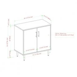 28 in. Solid Black Modern Bookmatch Accent Cabinet by Welwick Designs -Deals Welwick Designs Store black welwick designs accent cabinets hd8238 40 1000