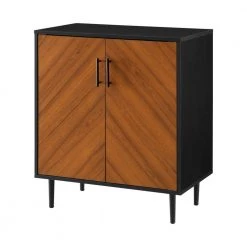 28 in. Solid Black Modern Bookmatch Accent Cabinet by Welwick Designs -Deals Welwick Designs Store black welwick designs accent cabinets hd8238 a0 1000