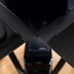 102 in. U-Shaped Black Metal Computer Desks with Glass Top by Welwick Designs -Deals Welwick Designs Store black welwick designs computer desks hd8551 1d 1000