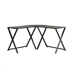 102 in. U-Shaped Black Metal Computer Desks with Glass Top by Welwick Designs -Deals Welwick Designs Store black welwick designs computer desks hd8551 a0 1000