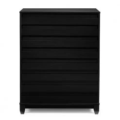 Priya 4-Drawer Black Solid Wood Modern Panel Dresser by Welwick Designs -Deals Welwick Designs Store black welwick designs dressers hd8995 77 1000