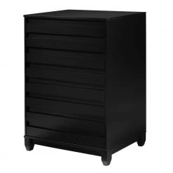 Priya 4-Drawer Black Solid Wood Modern Panel Dresser by Welwick Designs -Deals Welwick Designs Store black welwick designs dressers hd8995 a0 1000