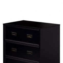 4-Drawer Black Solid Wood Transitional Framed Dresser by Welwick Designs -Deals Welwick Designs Store black welwick designs dressers hd9404 4f 1000