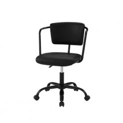 Black Faux Leather and Metal Modern Office Chair by Welwick Designs -Deals Welwick Designs Store black welwick designs executive chairs hd9479 40 1000