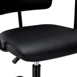Black Faux Leather and Metal Modern Office Chair by Welwick Designs -Deals Welwick Designs Store black welwick designs executive chairs hd9479 4f 1000