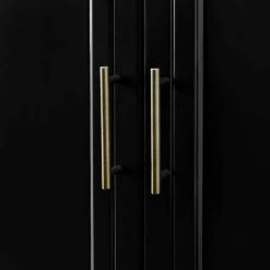 62 in. Black Tiered Modern Sideboard (4-Door) by Welwick Designs -Deals Welwick Designs Store black welwick designs sideboards buffet tables hd8367 a0 1000