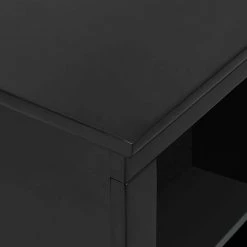 80 in. Black Transitional Wood and Glass-Door TV Stand with Cable Management (Max tv size 88 in.) by Welwick Designs -Deals Welwick Designs Store black welwick designs tv stands hd9165 1d 1000