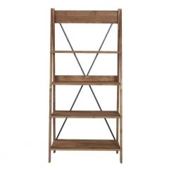 68 in. Brown Wood 4-shelf Ladder Bookcase with Open Back by Welwick Designs 16 68 in. Brown Wood 4-shelf Ladder Bookcase with Open Back by Welwick Designs -Deals Welwick Designs Store brown welwick designs bookcases bookshelves hd8224 c3 1000