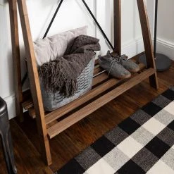 Brown Solid Wood Hall Tree With Shelf and 8-Hooks by Welwick Designs -Deals Welwick Designs Store brown welwick designs hall trees hd8226 77 1000