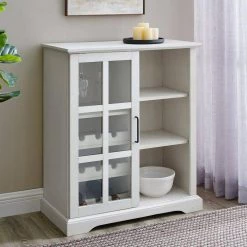 36 in. Brushed White Sliding Glass Door Bar Cabinet by Welwick Designs 17 36 in. Brushed White Sliding Glass Door Bar Cabinet by Welwick Designs -Deals Welwick Designs Store brushed white welwick designs bar cabinets hd8921 31 1000