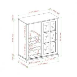 36 in. Brushed White Sliding Glass Door Bar Cabinet by Welwick Designs 16 36 in. Brushed White Sliding Glass Door Bar Cabinet by Welwick Designs -Deals Welwick Designs Store brushed white welwick designs bar cabinets hd8921 76 1000