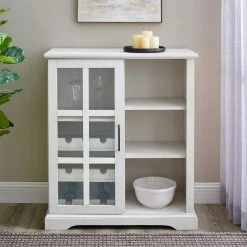 36 in. Brushed White Sliding Glass Door Bar Cabinet by Welwick Designs 14 36 in. Brushed White Sliding Glass Door Bar Cabinet by Welwick Designs -Deals Welwick Designs Store brushed white welwick designs bar cabinets hd8921 c3 1000