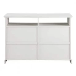 Brushed White Wood and Glass Classic Sideboard with 2-Sliding Doors by Welwick Designs -Deals Welwick Designs Store brushed white welwick designs sideboards buffet tables hd8892 66 1000