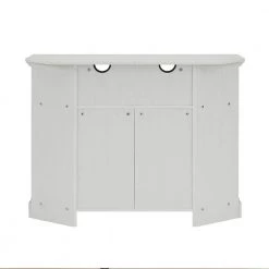 44 in. Brushed White Wood and Glass Traditional Window Pane 2-Door Tall Corner TV Stand Fits TVs up to 50 in. by Welwick Designs 16 44 in. Brushed White Wood and Glass Traditional Window Pane 2-Door Tall Corner TV Stand Fits TVs up to 50 in. by Welwick Designs -Deals Welwick Designs Store brushed white welwick designs tv stands hd9061 c3 1000