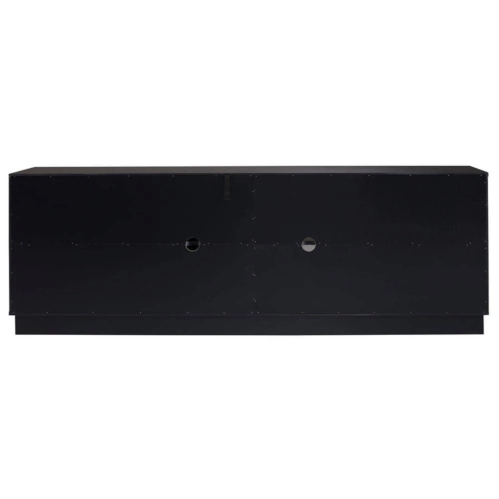 70 in. Caramel and Black Solid Wood Modern Boho TV Stand with 3 Doors (Max tv size 80 in.) by Welwick Designs 8 70 in. Caramel and Black Solid Wood Modern Boho TV Stand with 3 Doors (Max tv size 80 in.) by Welwick Designs - Image 8