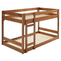 Caramel Solid Wood Twin Over Twin Bunk Bed with Integrated Ladder by Welwick Designs 10 Caramel Solid Wood Twin Over Twin Bunk Bed with Integrated Ladder by Welwick Designs -Deals Welwick Designs Store caramel welwick designs bunk beds hd8827 a0 1000