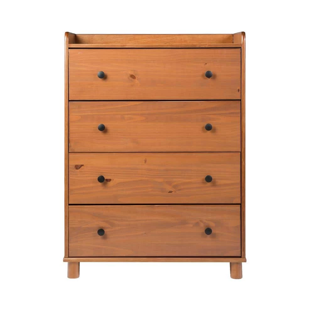 16 in W. 4-Drawer Caramel Solid Wood Chest Dresser by Welwick Designs 11 16 in W. 4-Drawer Caramel Solid Wood Chest Dresser by Welwick Designs - Image 11