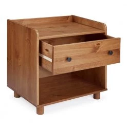 16 in W. 1-Drawer Caramel Tray Top Solid Wood Nightstand by Welwick Designs -Deals Welwick Designs Store caramel welwick designs nightstands hd8638 1f 1000