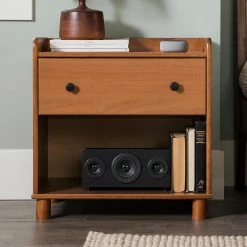 16 in W. 1-Drawer Caramel Tray Top Solid Wood Nightstand by Welwick Designs -Deals Welwick Designs Store caramel welwick designs nightstands hd8638 66 1000