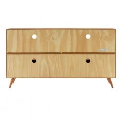 60 in. Caramel Solid Wood TV Stand Fits TVs up to 65 in. with Chevron Groove Doors by Welwick Designs -Deals Welwick Designs Store caramel welwick designs tv stands hd8747 44 1000