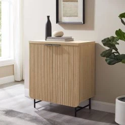 Coastal Oak/Black Wood and Metal Reeded Accent Cabinet with 2 Doors by Welwick Designs 25 Coastal Oak/Black Wood and Metal Reeded Accent Cabinet with 2 Doors by Welwick Designs -Deals Welwick Designs Store coastal oak black welwick designs accent cabinets hd9398 31 1000