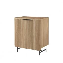 Coastal Oak/Black Wood and Metal Reeded Accent Cabinet with 2 Doors by Welwick Designs 23 Coastal Oak/Black Wood and Metal Reeded Accent Cabinet with 2 Doors by Welwick Designs -Deals Welwick Designs Store coastal oak black welwick designs accent cabinets hd9398 44 1000