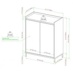 Coastal Oak Wood Modern Tray-Top Accent Cabinet with Metal Legs by Welwick Designs -Deals Welwick Designs Store coastal oak black welwick designs bar cabinets hd9462 1f 1000