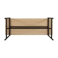 41 in. Coastal Oak/Black Rectangle Wood and Metal Modern Console Table with Storage by Welwick Designs -Deals Welwick Designs Store coastal oak black welwick designs console tables hd9433 1d 1000