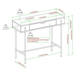 41 in. Coastal Oak/Black Rectangle Wood and Metal Modern Console Table with Storage by Welwick Designs -Deals Welwick Designs Store coastal oak black welwick designs console tables hd9433 1f 1000