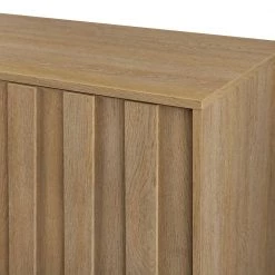 60 in. Coastal Oak Wood and Metal Modern Striped TV Stand with 2-Doors for TVs Up to 65 in. by Welwick Designs -Deals Welwick Designs Store coastal oak black welwick designs tv stands hd9368 44 1000