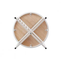 21 in. Coastal Oak/White Metal and Wood Industrial Side Table with Bar Details by Welwick Designs -Deals Welwick Designs Store coastal oak welwick designs end side tables hd9390 1d 1000