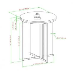 21 in. Coastal Oak/White Metal and Wood Industrial Side Table with Bar Details by Welwick Designs -Deals Welwick Designs Store coastal oak welwick designs end side tables hd9390 fa 1000