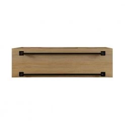 54.75 in. Coastal Oak Wood and Metal Modern Checkered TV Stand with 2 Sliding Doors for TVs Up to 55 in. by Welwick Designs -Deals Welwick Designs Store coastal oak welwick designs tv stands hd9366 1d 1000