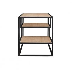 40 in. Coastal Oak Wood and Metal Modern Open-Storage TV Stand for TVs Up 43 in. by Welwick Designs -Deals Welwick Designs Store coastal oak welwick designs tv stands hd9374 40 1000