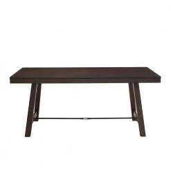 71 in. Dark Brown Oak Wood Rustic Farmhouse Dining Table by Welwick Designs -Deals Welwick Designs Store dark brown oak welwick designs kitchen dining tables hd8845 66 1000