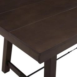 71 in. Dark Brown Oak Wood Rustic Farmhouse Dining Table by Welwick Designs -Deals Welwick Designs Store dark brown oak welwick designs kitchen dining tables hd8845 c3 1000