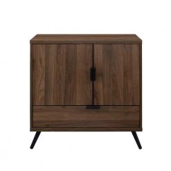 30 in. Dark Walnut 2-Door, 1-Drawer Accent Cabinet by Welwick Designs -Deals Welwick Designs Store dark brown welwick designs accent cabinets hd8538 77 1000