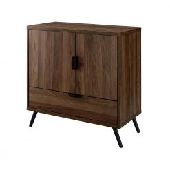 30 in. Dark Walnut 2-Door, 1-Drawer Accent Cabinet by Welwick Designs -Deals Welwick Designs Store dark brown welwick designs accent cabinets hd8538 a0 1000